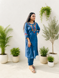 Bluebell Grace Embroidered Cotton Suit